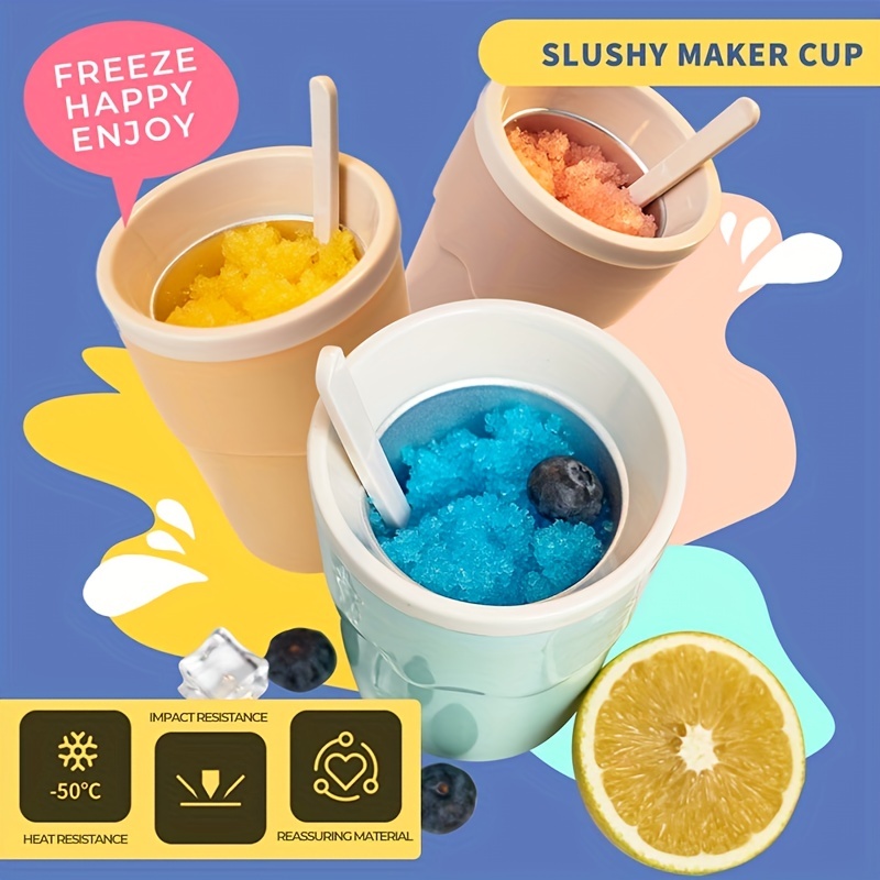 Slushy Cup Slushy Maker Cups 500ML Slushy Ice Cup Frozen Magic Squeeze Cups  Cooling Maker Cup Freeze Mug Milkshake Smoothie Mug