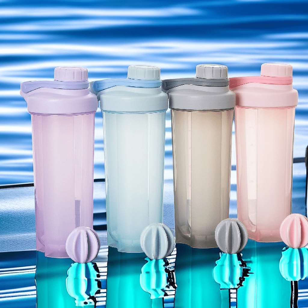 Portable 590ML Shaker Bottles Coffee Mixing Cup Sports Protein Powder Stir  Cups Water Bottle Outdoor Water Drinking Accessories