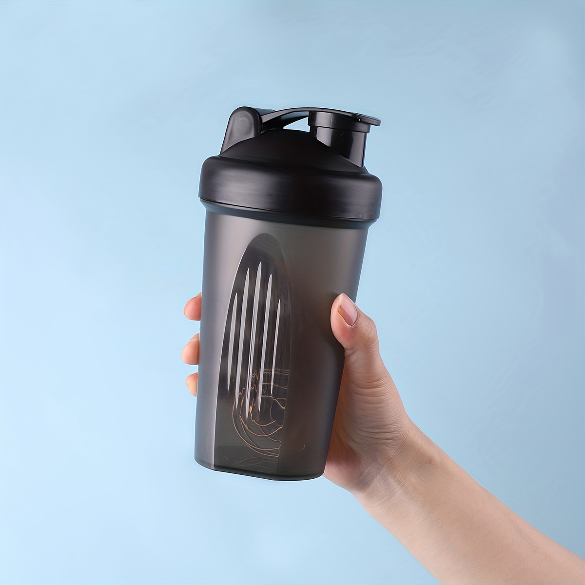 Pure Form Shaker Bottle with Blender Ball, 600mL