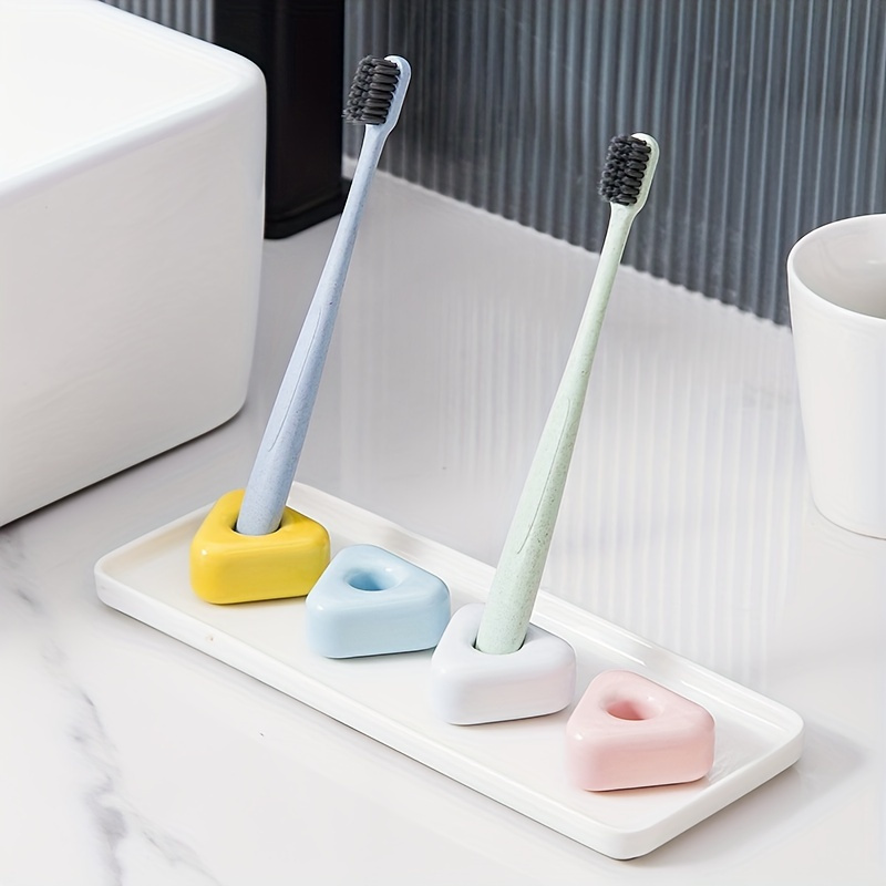 Hollow Design Toothbrush Holder And Toothpaste Holder Set - Temu