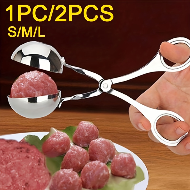 Creative Kitchen Triple Meatball Maker,2023 Meat Baller Spoon with Cutting Spade,DIY Meatball Making Set,Home Cooking Tools for Quick Cooping Cookie