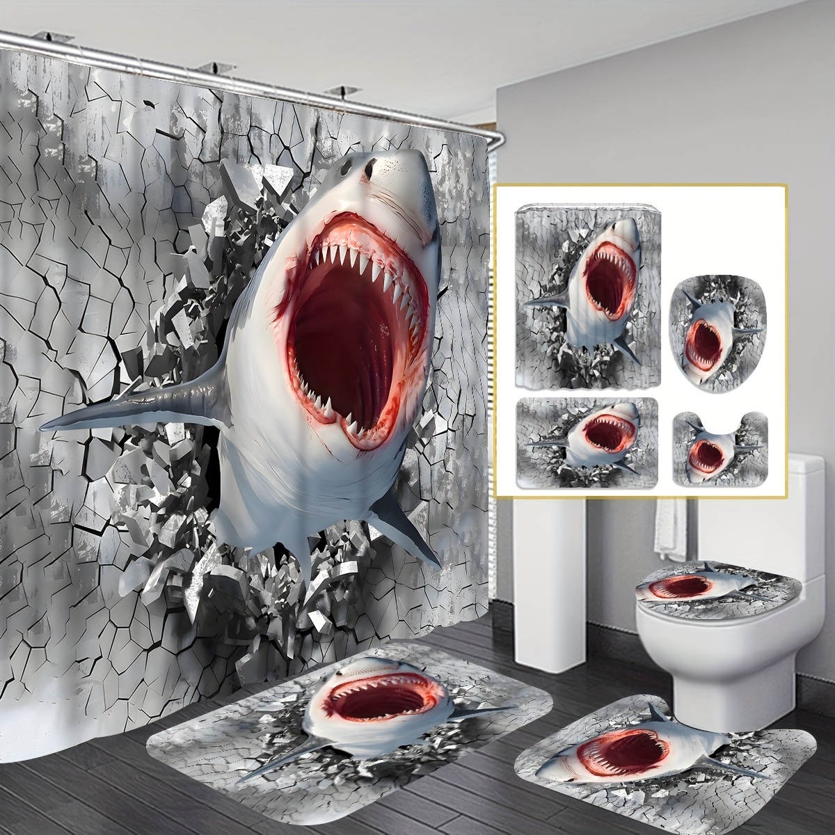 Cortina de Ducha 200x200 Dinosaurios para Niños 3D Cortina Ducha Antimoho y  Lavable Cortina Bañopara baño Animales Bonitos Impermeable Cortinas de Baño  con Ganchos : : Hogar y cocina