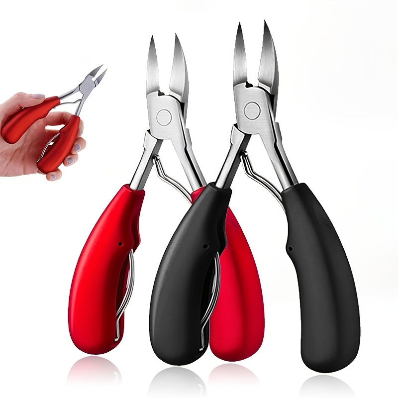 Red Handle Toe Nail Clippers Scissors Long Reach Manicure 