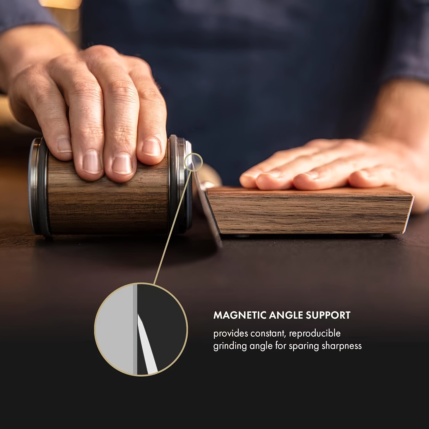 Kit d'affûtage de couteaux, Système d'affûtage de couteaux à angle fixe  avec rotation de 360° et fixation rapide, système d'affûtage abrasif pour  chef