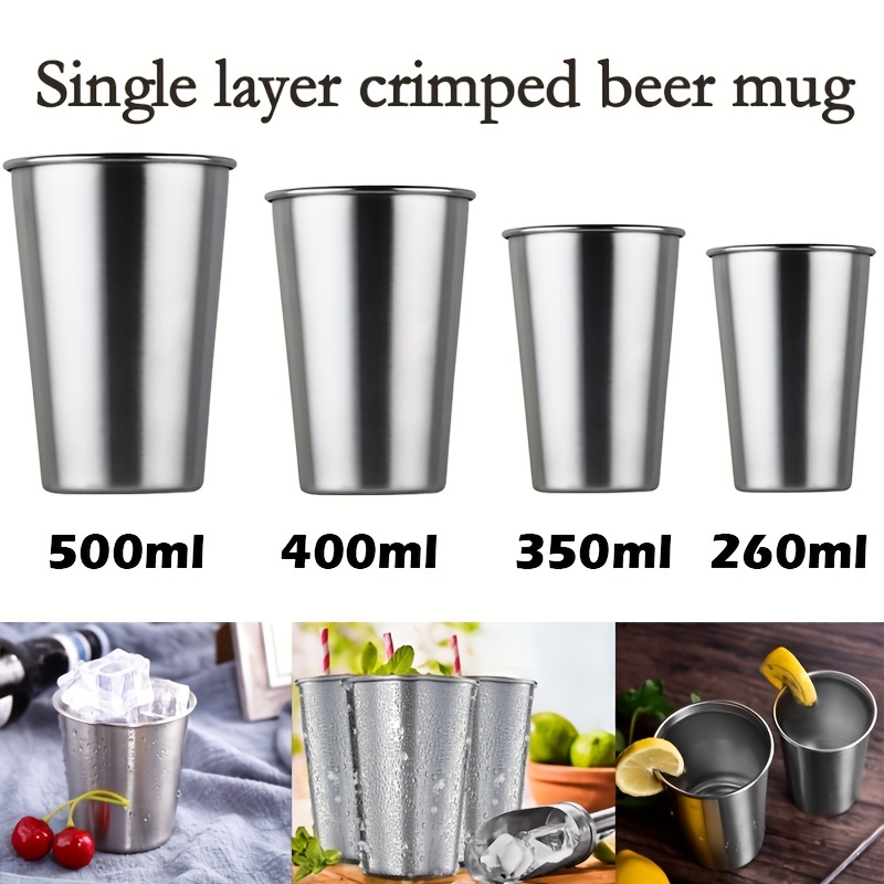 6 Pack 8 Oz Stainless Steel Kids Cups, Children's Pint Cups, Stackable  Durable Metal Cups, Shatterproof Drinking Glasses Best Gift
