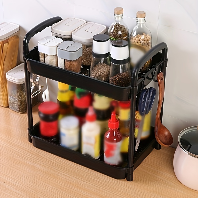 Japanese Kitchen Pull-down Folding Seasoning Shelf Condiment Storage Under  The Hanging Cabinet Multi-function Storage Rack - Racks & Holders -  AliExpress