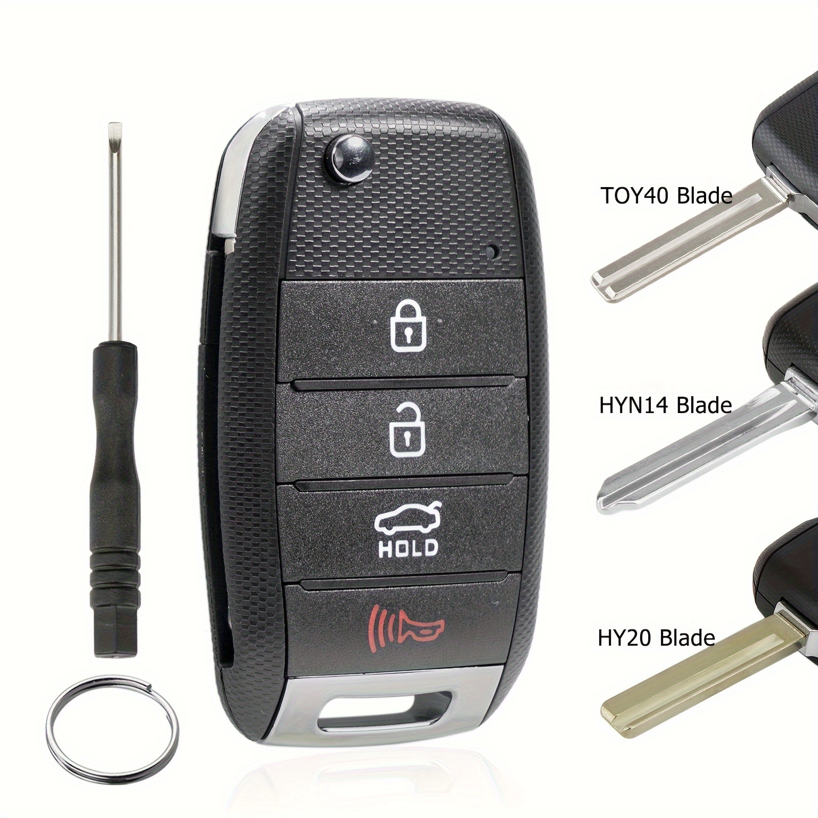 Hülle für Kia Autoschlüssel Kunstleder Case Schlüssel Car Schlüsselhülle