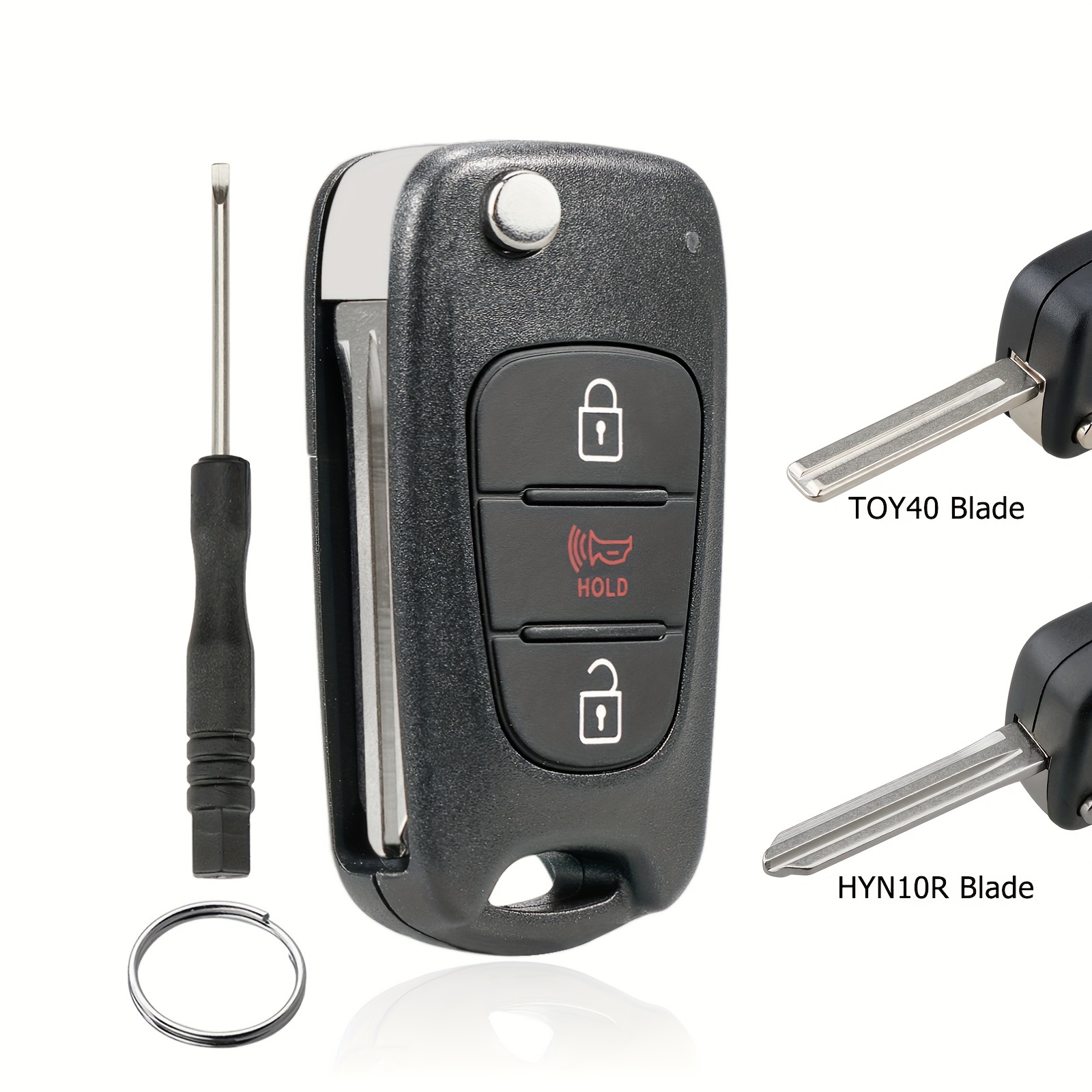 3 Button Key Shell: Kia Sportage, Soul, Rio, Rondo/Hyundai ix25