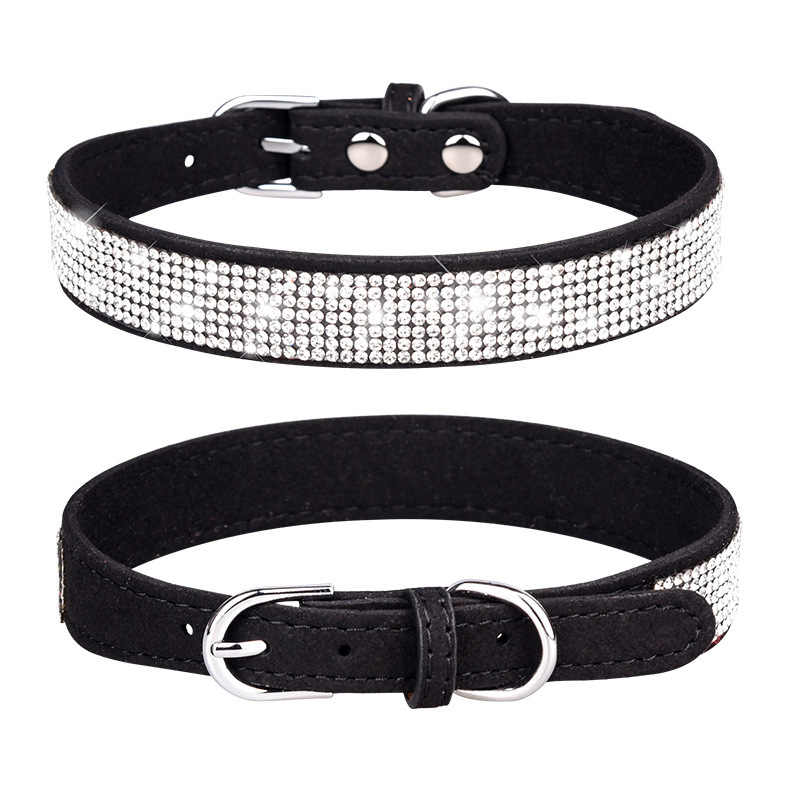 Cool Boy Girl Dog Collars for Small Medium Large Dogs, Adjustable Spiked Microfiber Leather Dog Collars Male Female Pet Dog Collars for Wedding Party