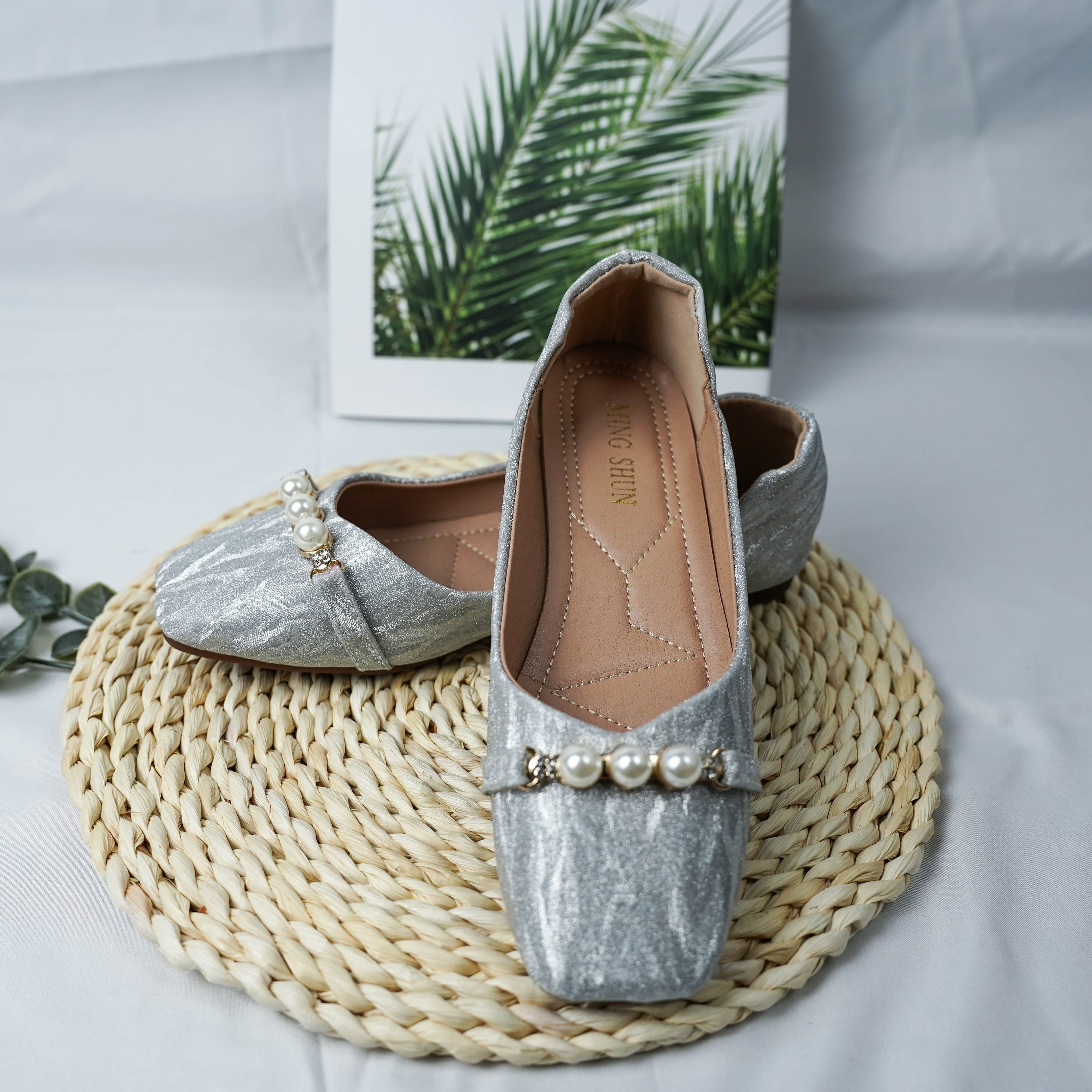 Gold flat clearance shoes for wedding