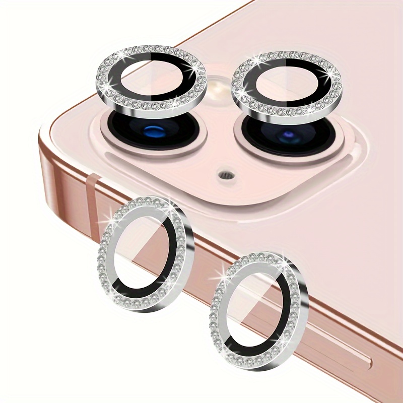 Protector de lente de cámara de diamante para iPhone 13 Pro Max,12 Mini / 11  Pro series HD claro vidrio templado protección de pantalla de aleación de  ajuste completo