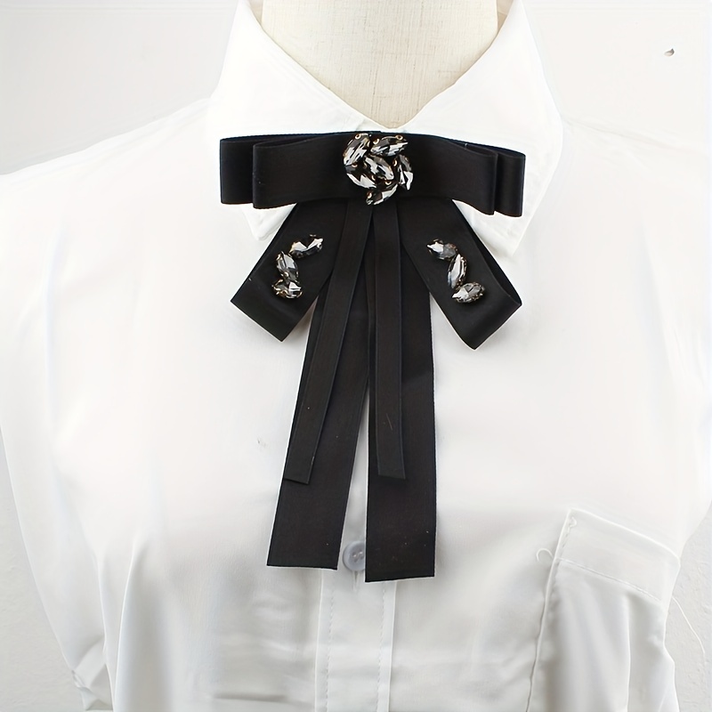 Women Striped Bow Brooch Multilayer Ribbon Brooches Fashion