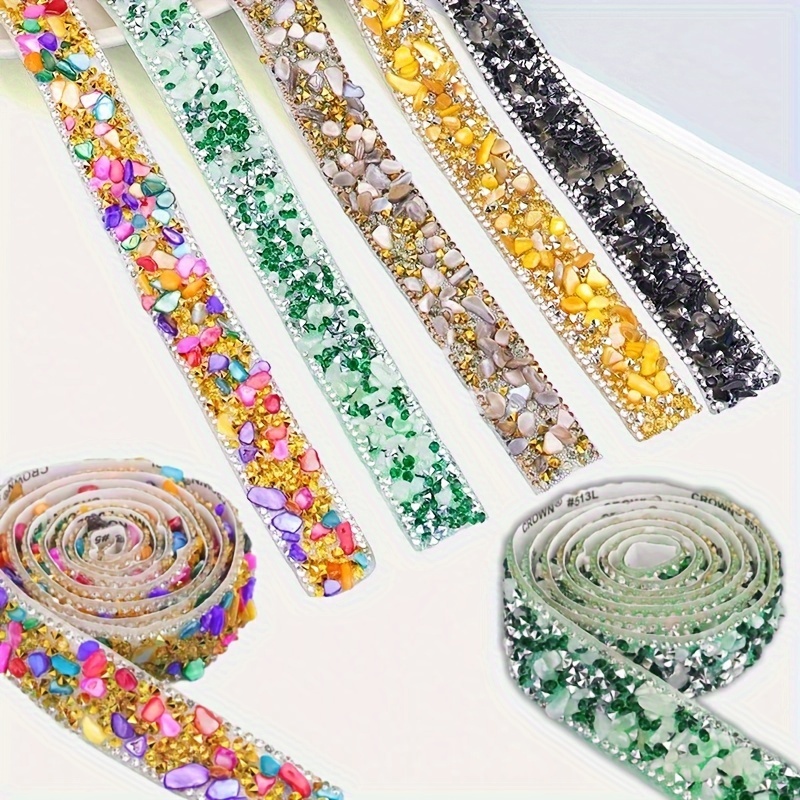3 Rolls 6 Yards Bling Rhinestone Tapes, Adhesive Rhinestone Ribbon Rolls,  Crystal Bling Rhinestone Diamond Stickers Tape, Decorative for Craft DIY