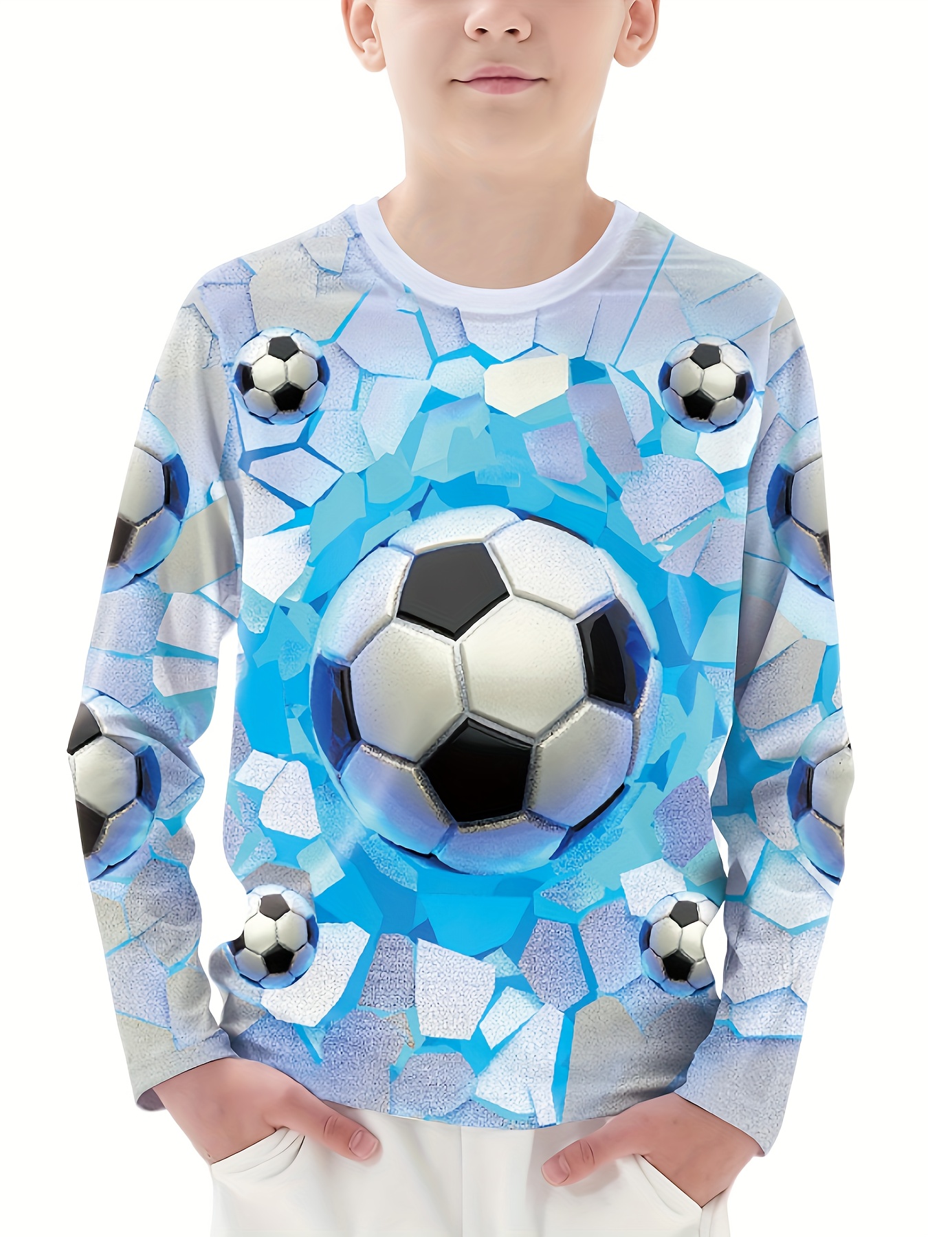 Camiseta de Futbol PRO Niño azul/blanco