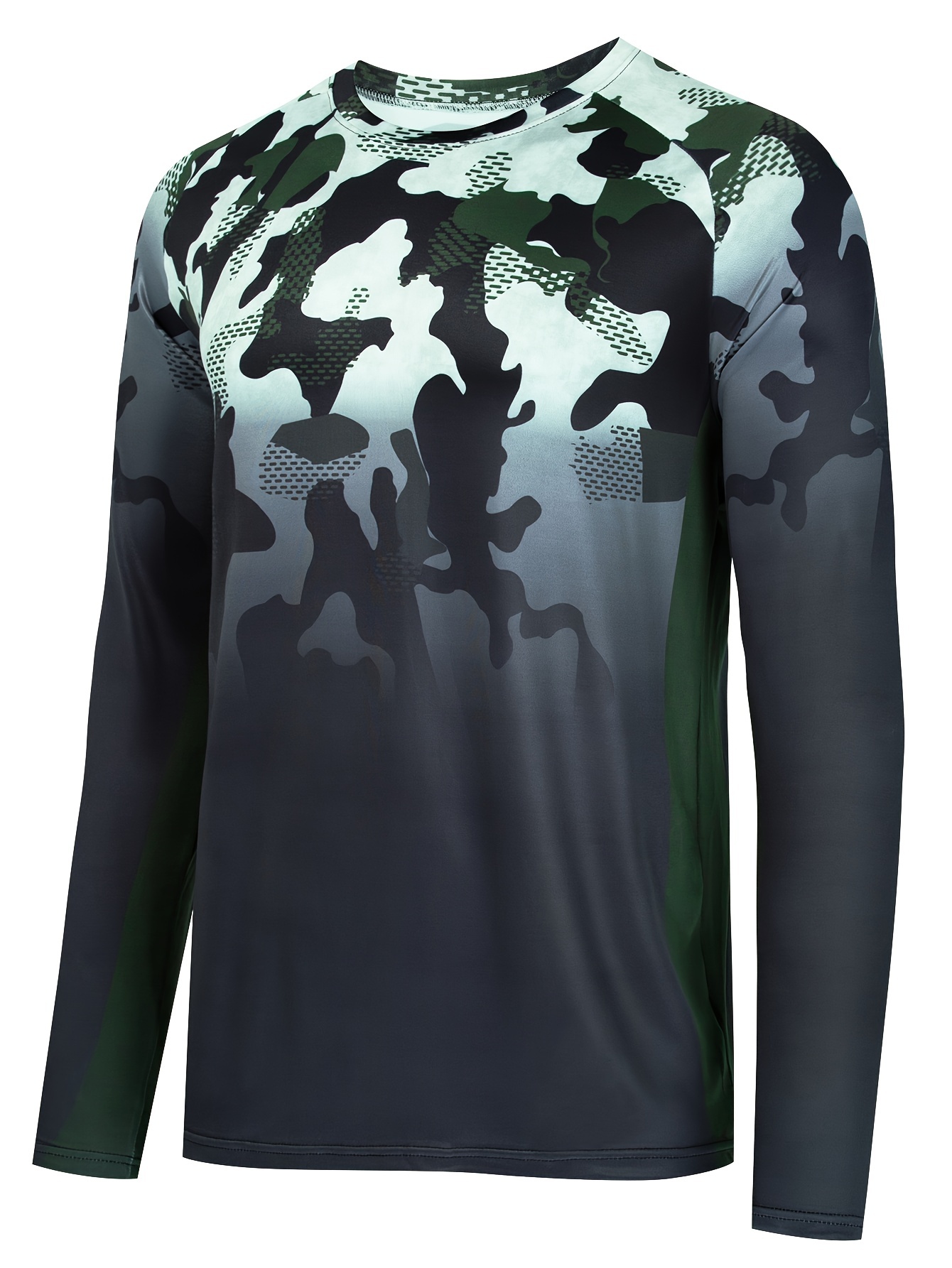 Estampado Camuflaje Camiseta Novedosa Manga Larga Hombre - Temu Chile