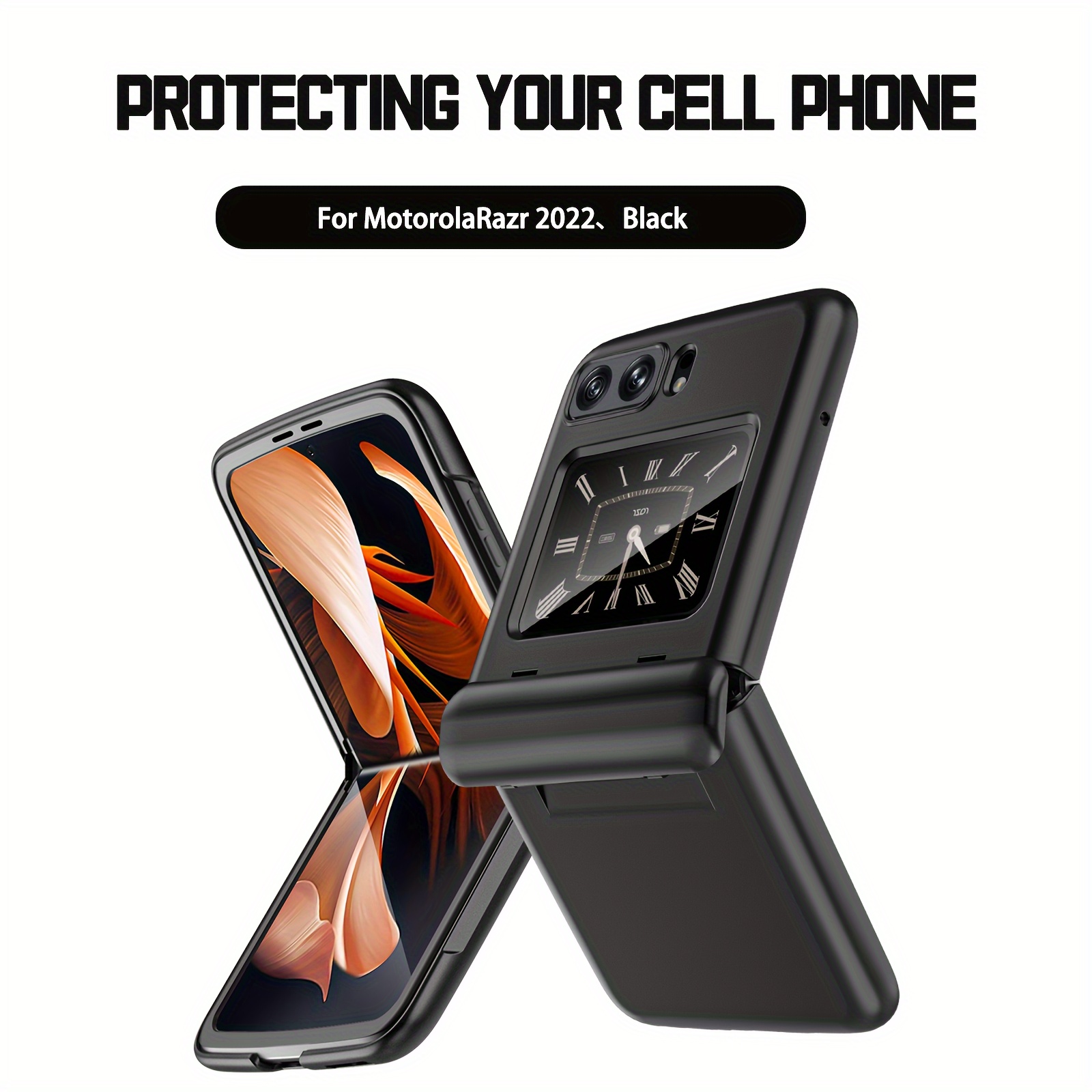 Pu Leather Case Compatible Motorola Razr 40 Ultra With Hand Strap,  Protective Case For Moto Razr+ Plus 2023