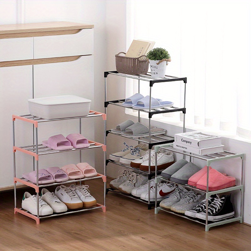 1/4/8pcs Organisateur De Fente De Chaussure, Étagère À Chaussures Réglable,  Étagère À Chaussures À Double Couche, Empileur De Chaussures, Porte- chaussures Gain De Pour Dortoir Chambre Placard, Maximisez Votre Espace De  Placard Avec