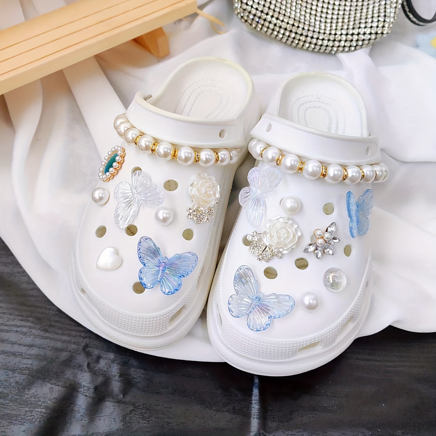 Girl Cute Dance Diamond Clog Shoe Croc Charms Jibbitz Great Gift UK