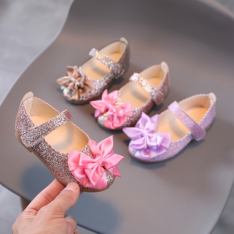 Zapatos Princesa Flores Lentejuelas Purpurina Moda Niñas - Temu Chile