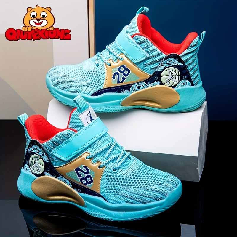 2023 Spring Kids Increased Platform Shoes for Boys Casual Sports Shoes  Children Girls Letters Printed Mesh Breathable Sneakers