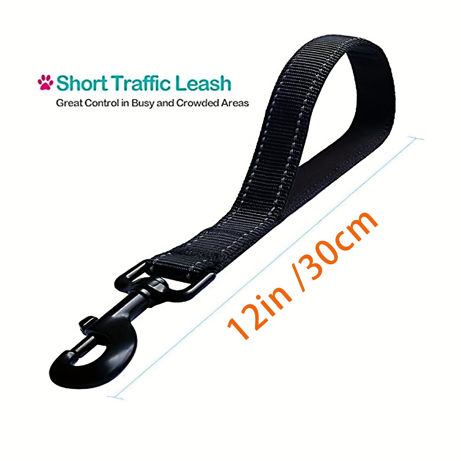 PuppyDoggy Dog Leash for Large Medium Dogs 6 ft Reflective Stitching Large  Leash with 2 Traffic Padded Handles Dog Lead for Running Walking Training