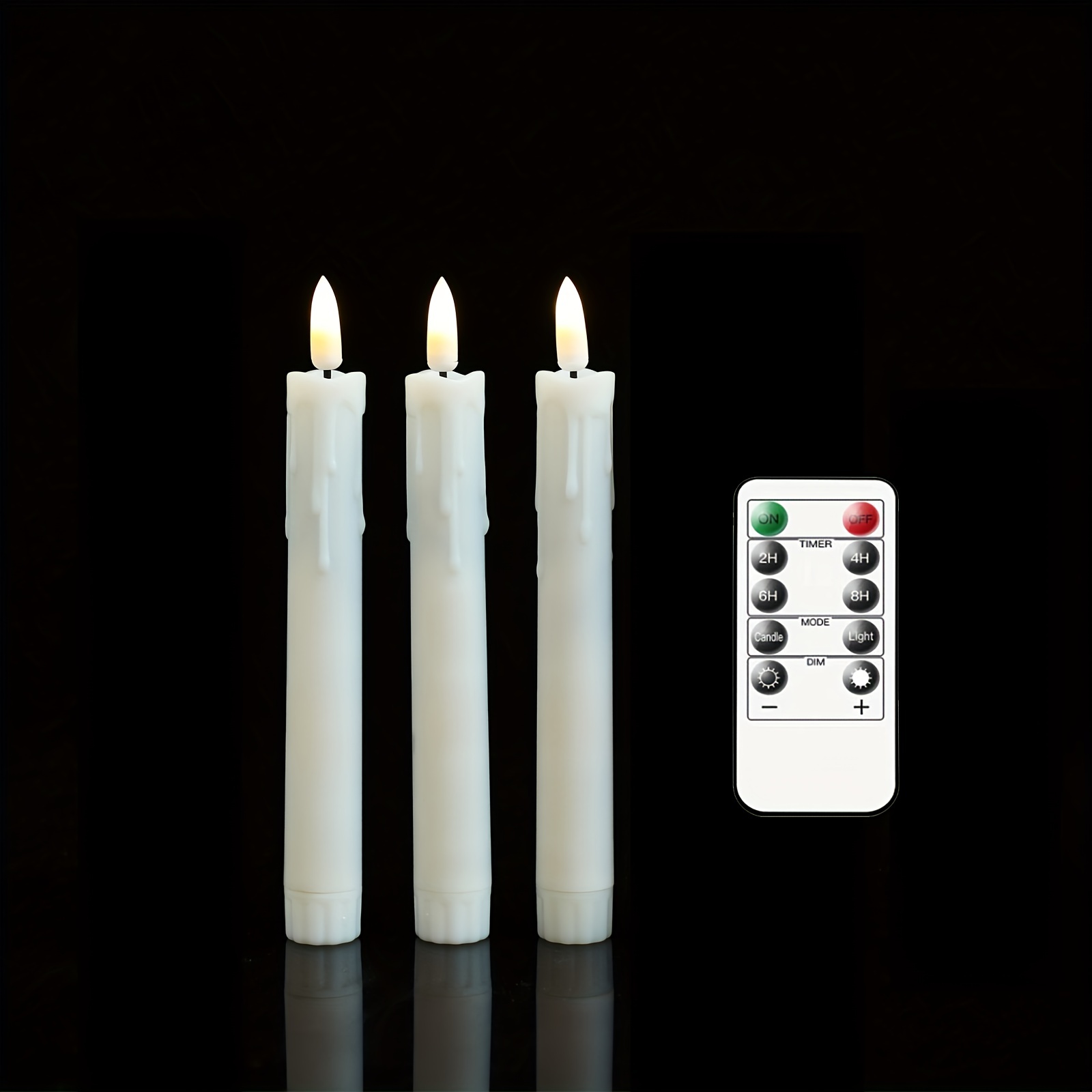Homemory Paquete de 24 velas LED sin llama, funciona con pilas, velas  eléctricas falsas de más de 200 horas para votivo, aniversario, centro de  mesa