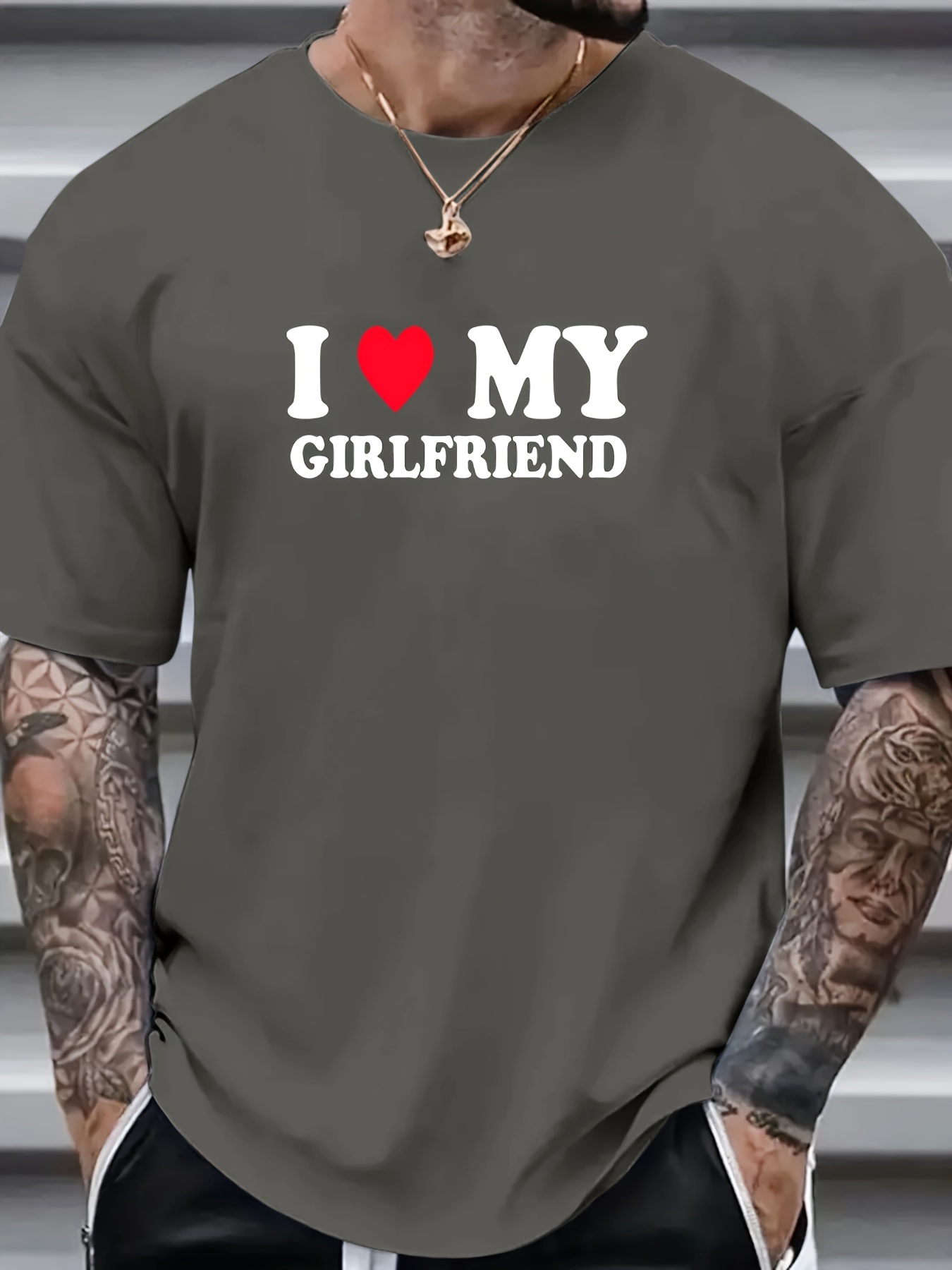 i Love My Hot Girlfriend'' Stampa T shirt Ampia Grafica - Temu Italy