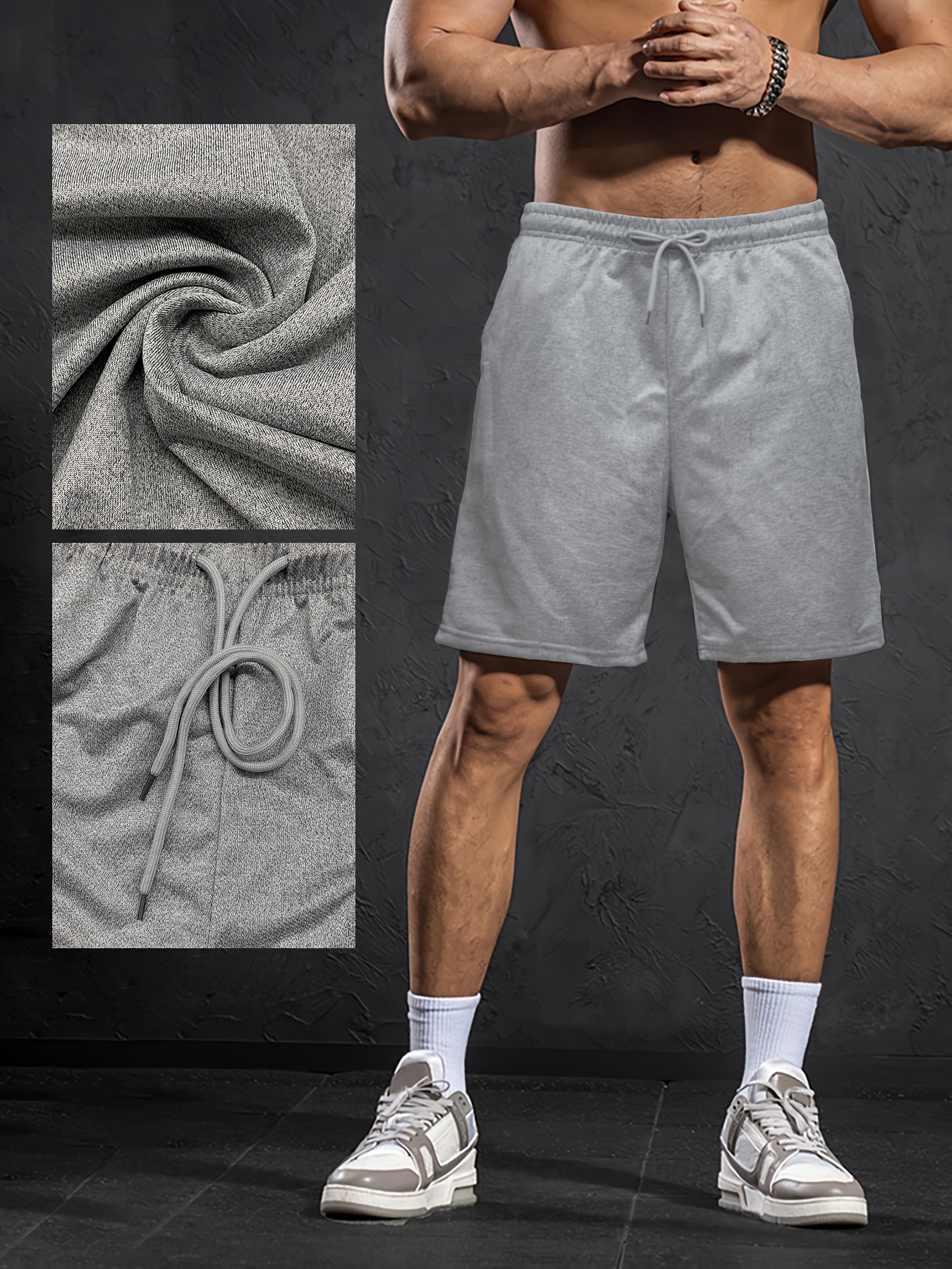 Cotton shorts with elastic waist - Man