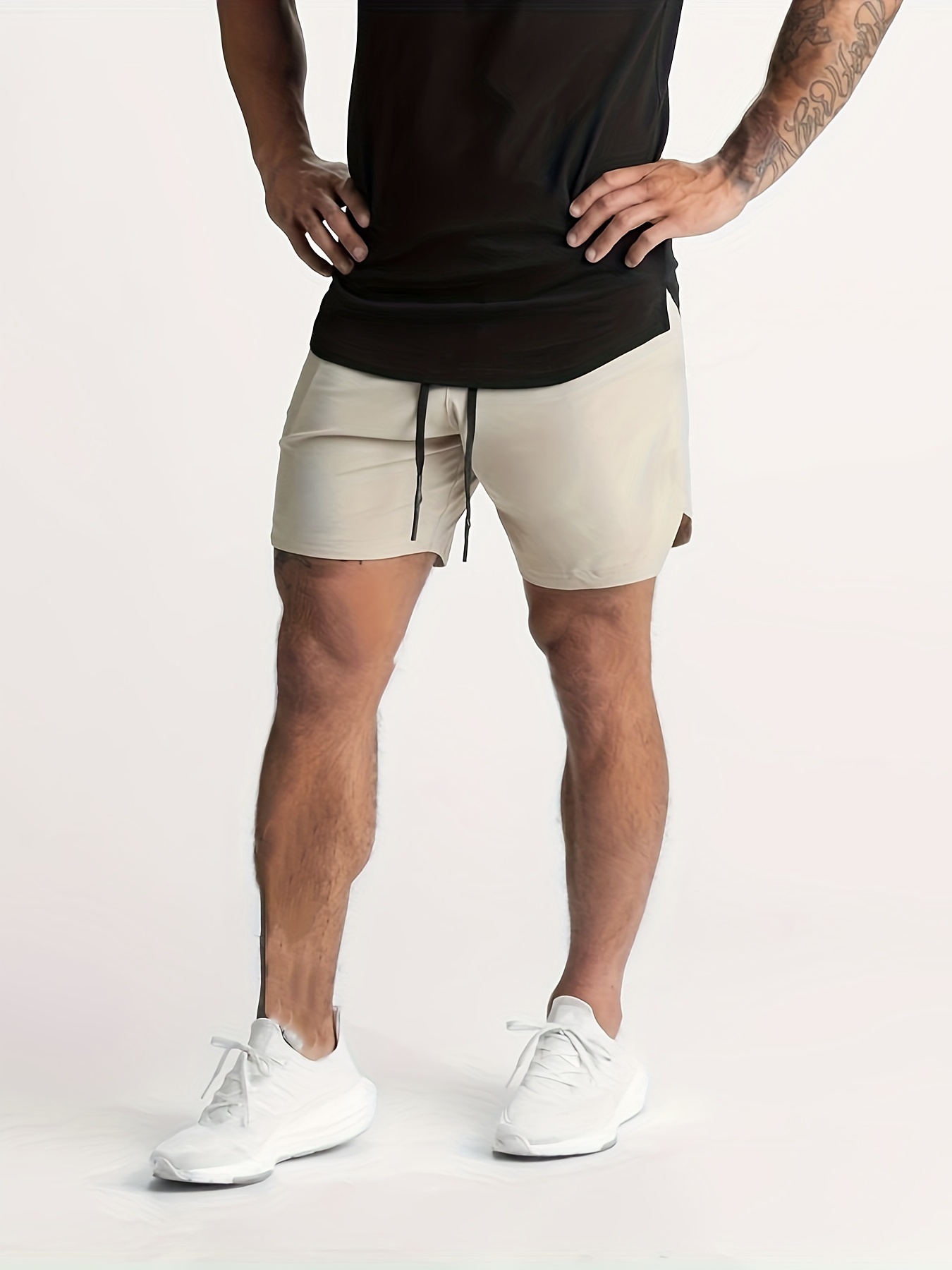 Short de jogging pour homme grande taille pour la salle de sport et  l'entraînement, motif imprimé élastique confortable - Temu Switzerland