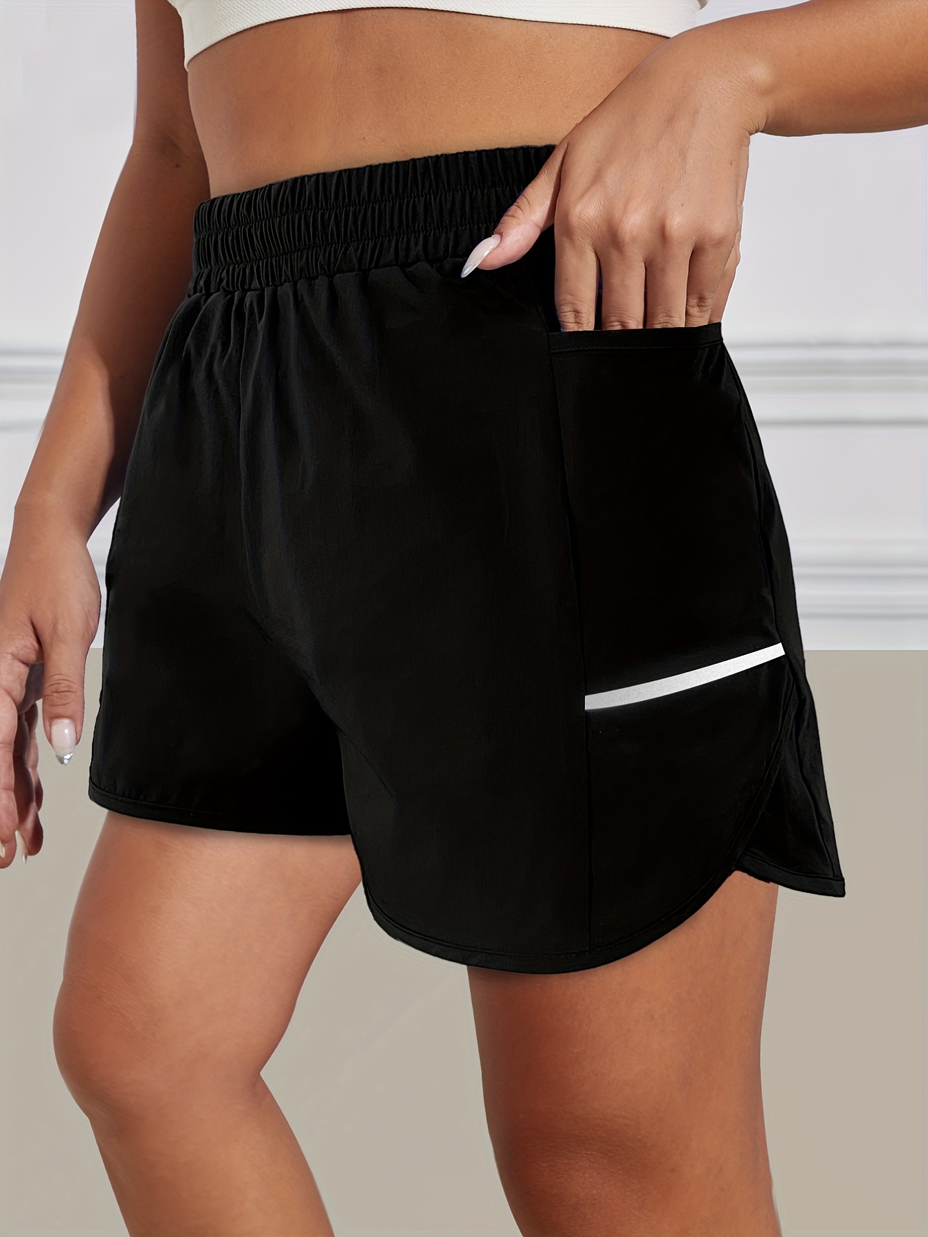 Drawstring Cargo Shorts Women With Pocket Gym Shorts Scrunch Butt