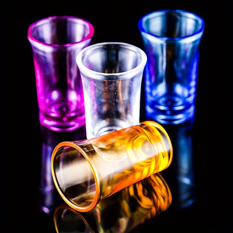 Essential Re-Usable Plastic Single Measure Party Clear Shot Glasses 30ml  1oz