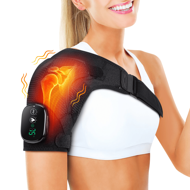 Dropship Electric Shoulder Massager Heating Pad Vibration Massage
