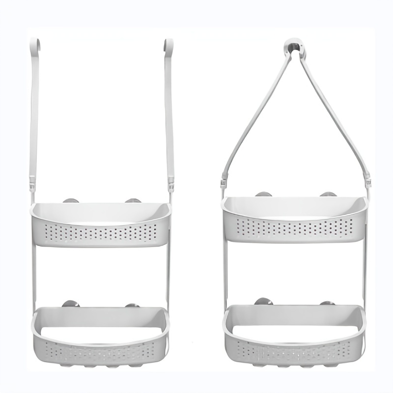 2 Tier Detachable Self Adhesive Rustproof Shower Caddy - China Hanging  Bathroom Rack, Self Adhesive Bathroom Shelves