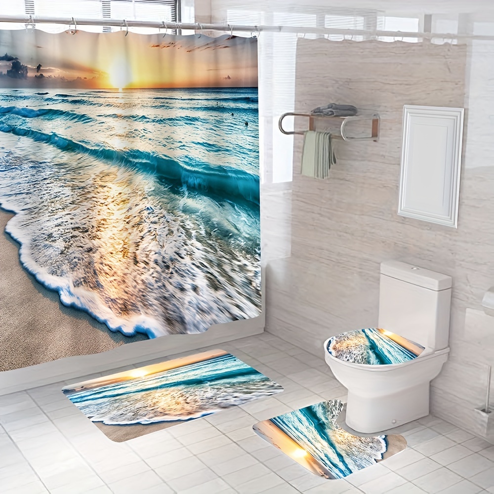  Alfombra de 2 x 3, alfombras de ondas oceánicas para entrada,  sala de estar, dormitorio, alfombra de área pequeña con olas de mar y  decoración de dormitorio, alfombra lavable antideslizante suave