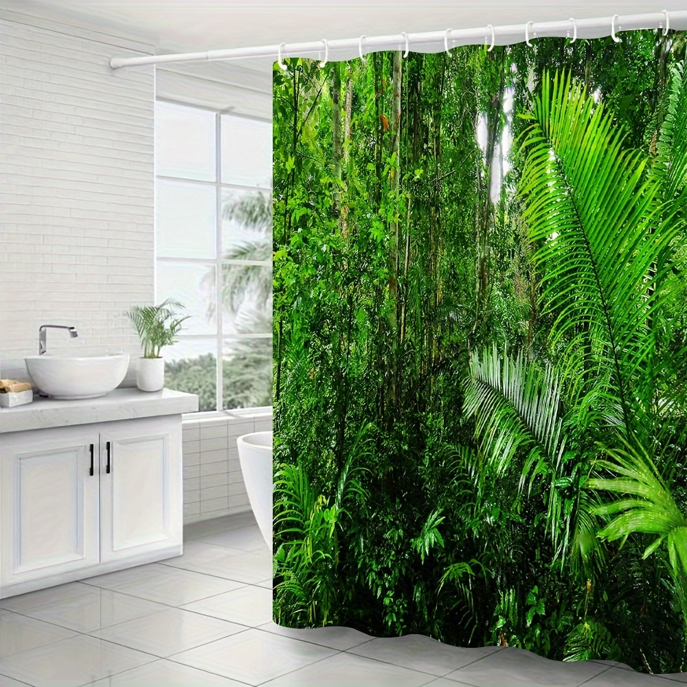 mDesign cortina de baño antimoho - 180 cm x 200 cm - Cortina ducha con 12  ojales resistente - Cortina bañera impermeable color verde : :  Hogar y cocina