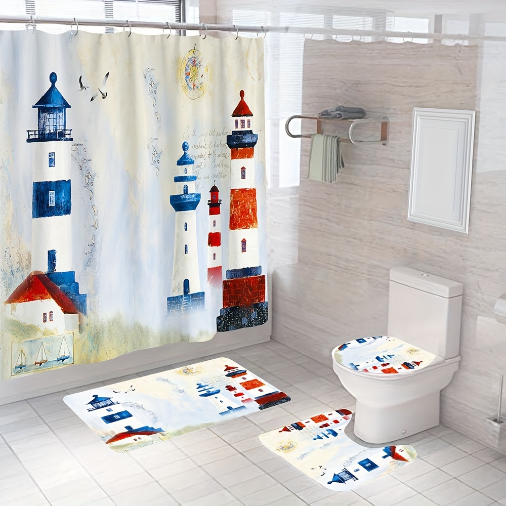 Cortina de ducha religiosa, decoración divertida del baño, arte