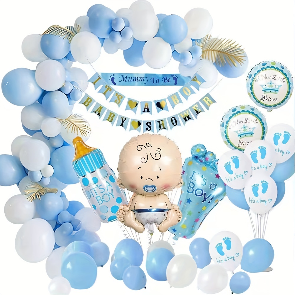 141 PCS Baby Shower Cajas Decoraciones de fiesta Bloques de bebé
