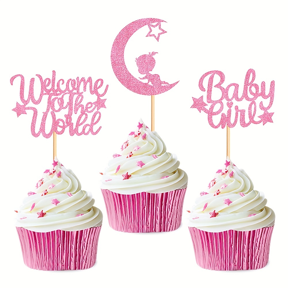 24 Pack Baby Onesie Cupcake Toppers Pink Clothes Cupcake Picks Baby Shower  Girl Birthday Gender Reveal Party Cake Decors - AliExpress