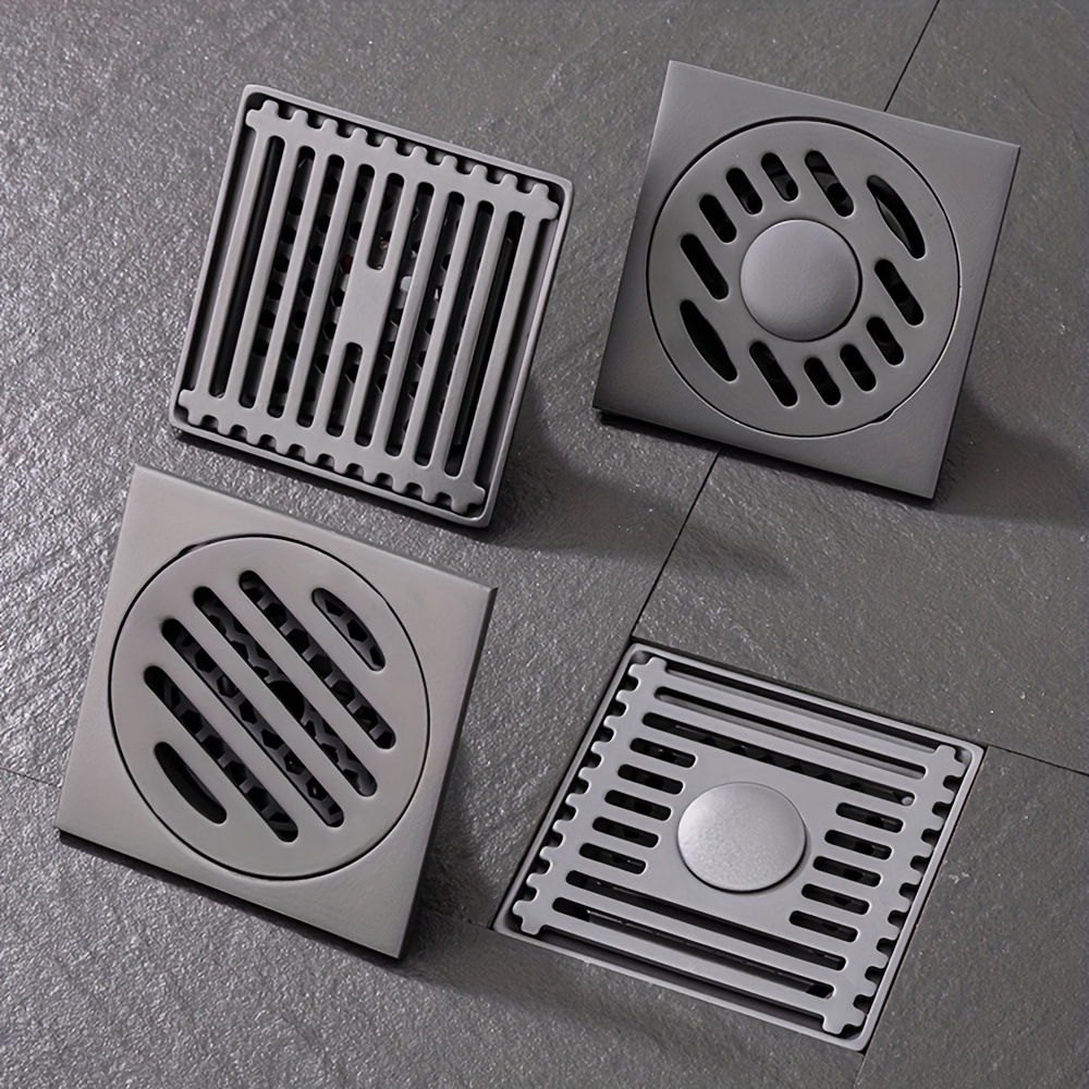 Removable Floor Drain Filter, Stainless Steel Shower Drain Cover For  Outdoor Balcony Yard Use (4pcs, Silver)