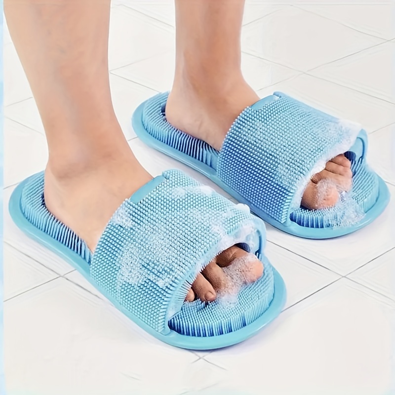 Shower Foot Massager Scrubber Reduces Foot Pain Tub Mat Absorbent Pad For  Bathroom Blue 