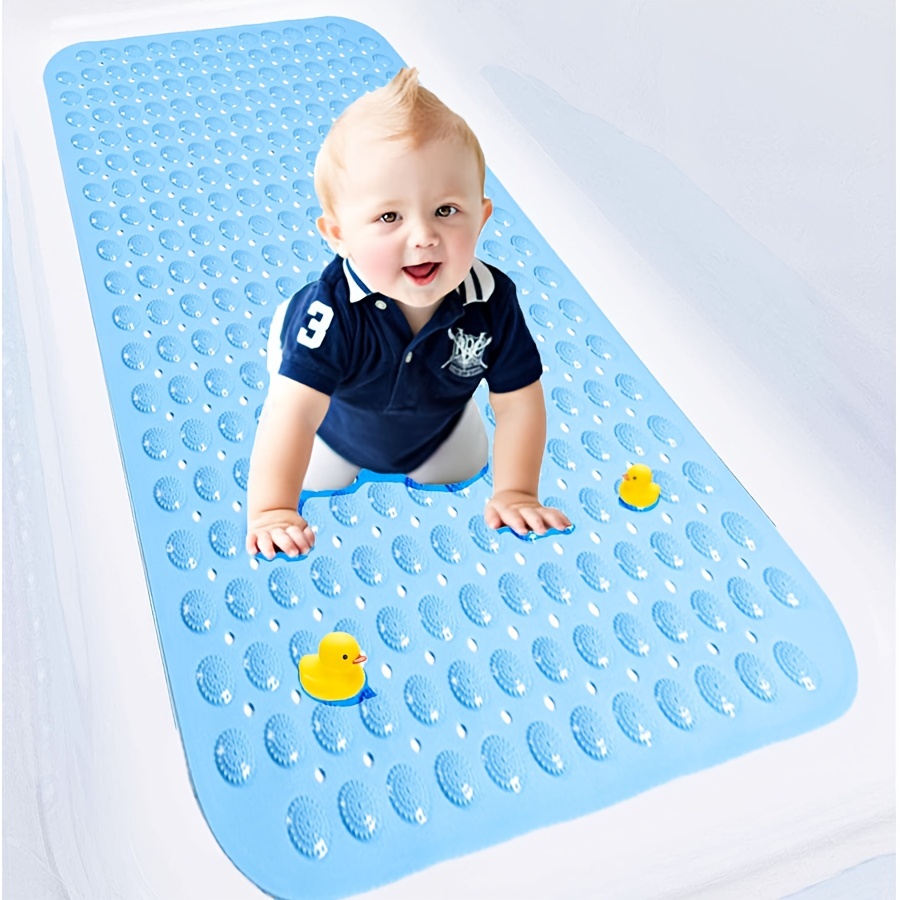 Non-Slip Shower Mat 39 X 16 Inch Latex Free Bathtub Mat with Suction Cups  Machine Washable Bathroom Mats with Drain Holes - AliExpress