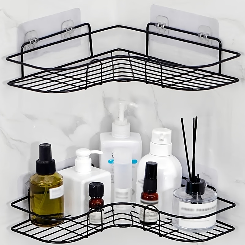 Bathroom Corner Punch-Free Rack Shampoo Storage Rack Holder with Suction  Cup Bathroom Shelves Bathroom Accessories Dropshipping
