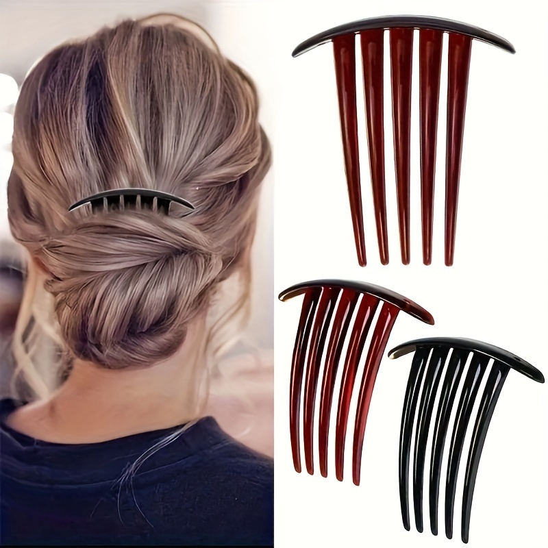 Metal Hair Fork Clip Wavy Hair Pins Simple Hair Insert Comb - Temu