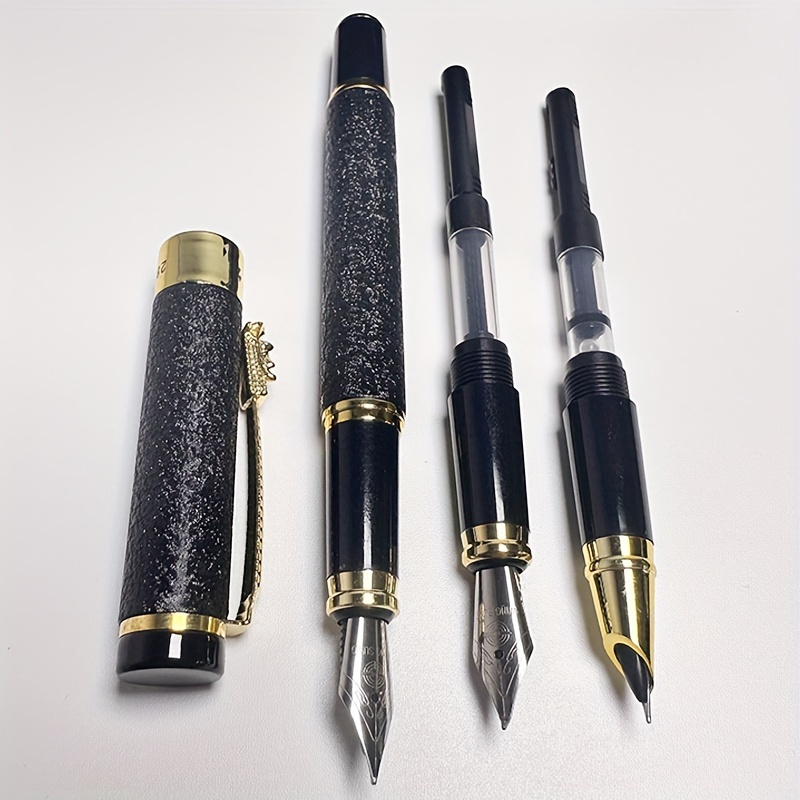 3pcs/set High Quality Metal Fountain Pen 0.38 Nib Posture