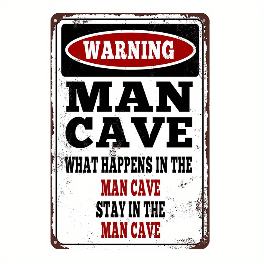 Man Cave Decor, Funny Bar Signs, Cool Stuff for Men, Sarcastic Tin