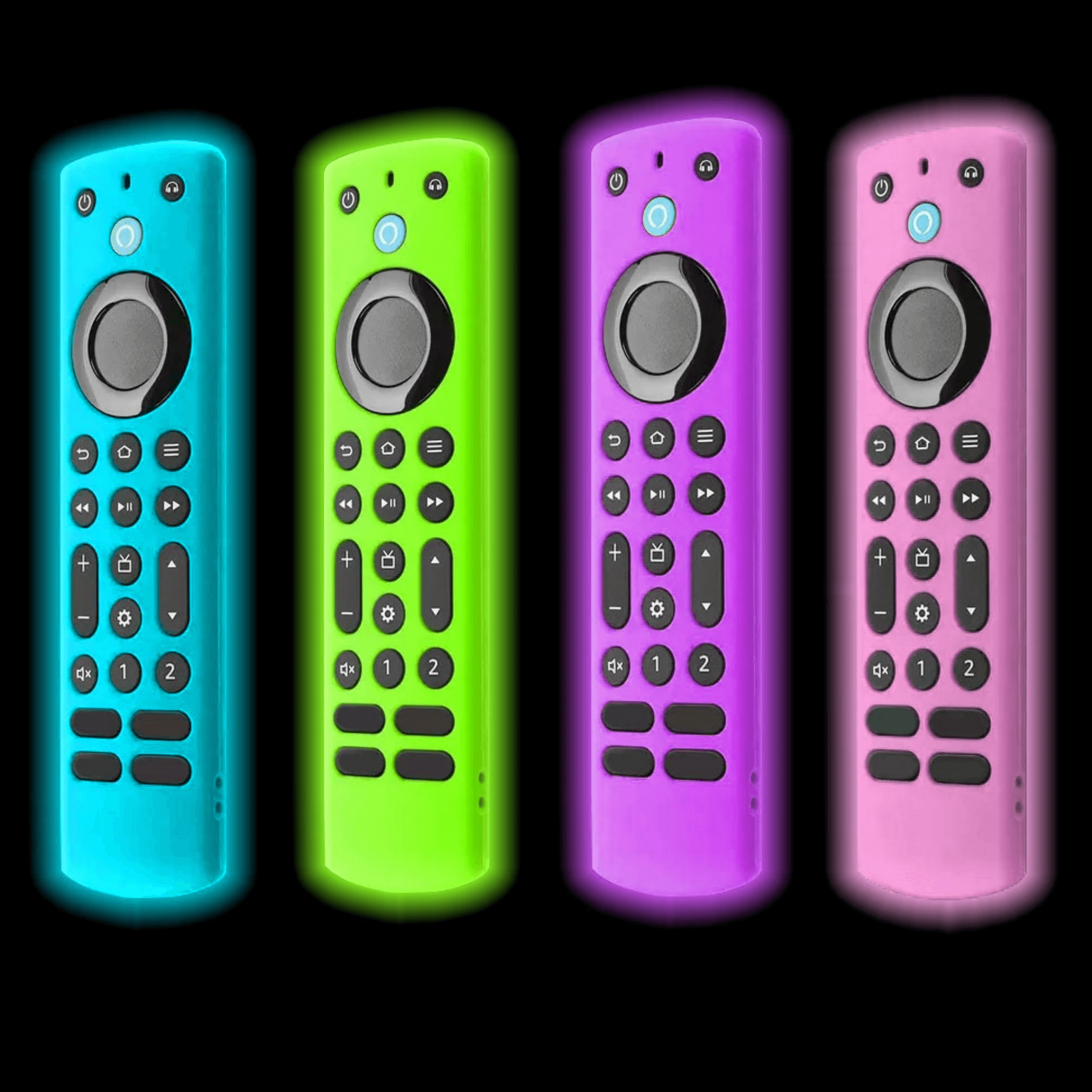 Funda de silicona para Fire TV Stick 2023 4K Max 2ª/Fir TV Omni  Series/FireTV 4-Series Remote, Toshiba/Insignia FirTV con cordón (verde  brillante)