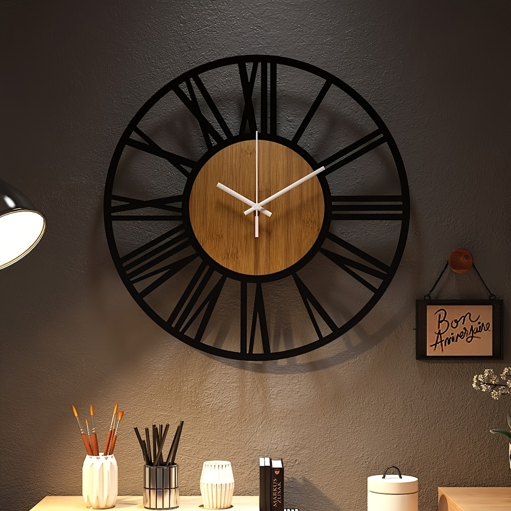 The Geeky Days DIY Mute Reloj de pared grande diseño moderno