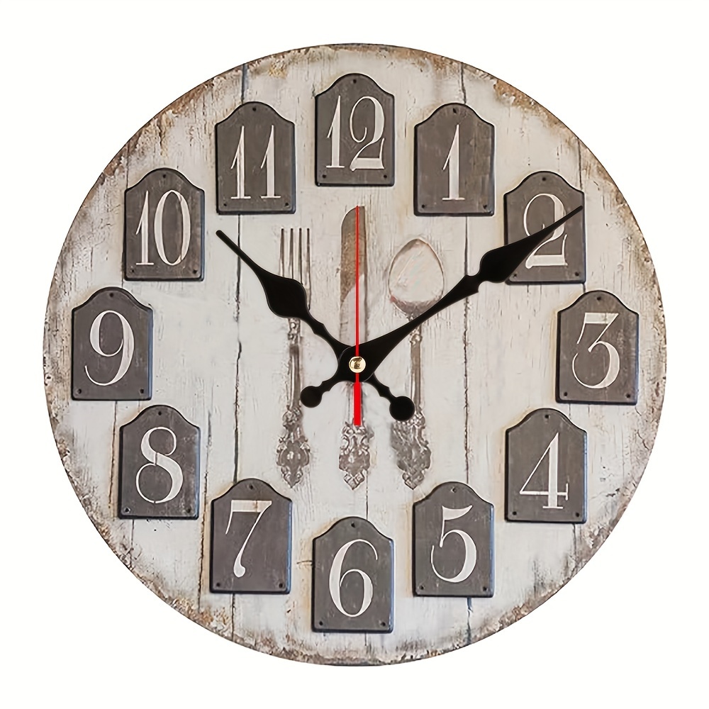 Comprar Reloj de pared de madera antiguo de estilo vintage para la oficina  de la cocina del hogar