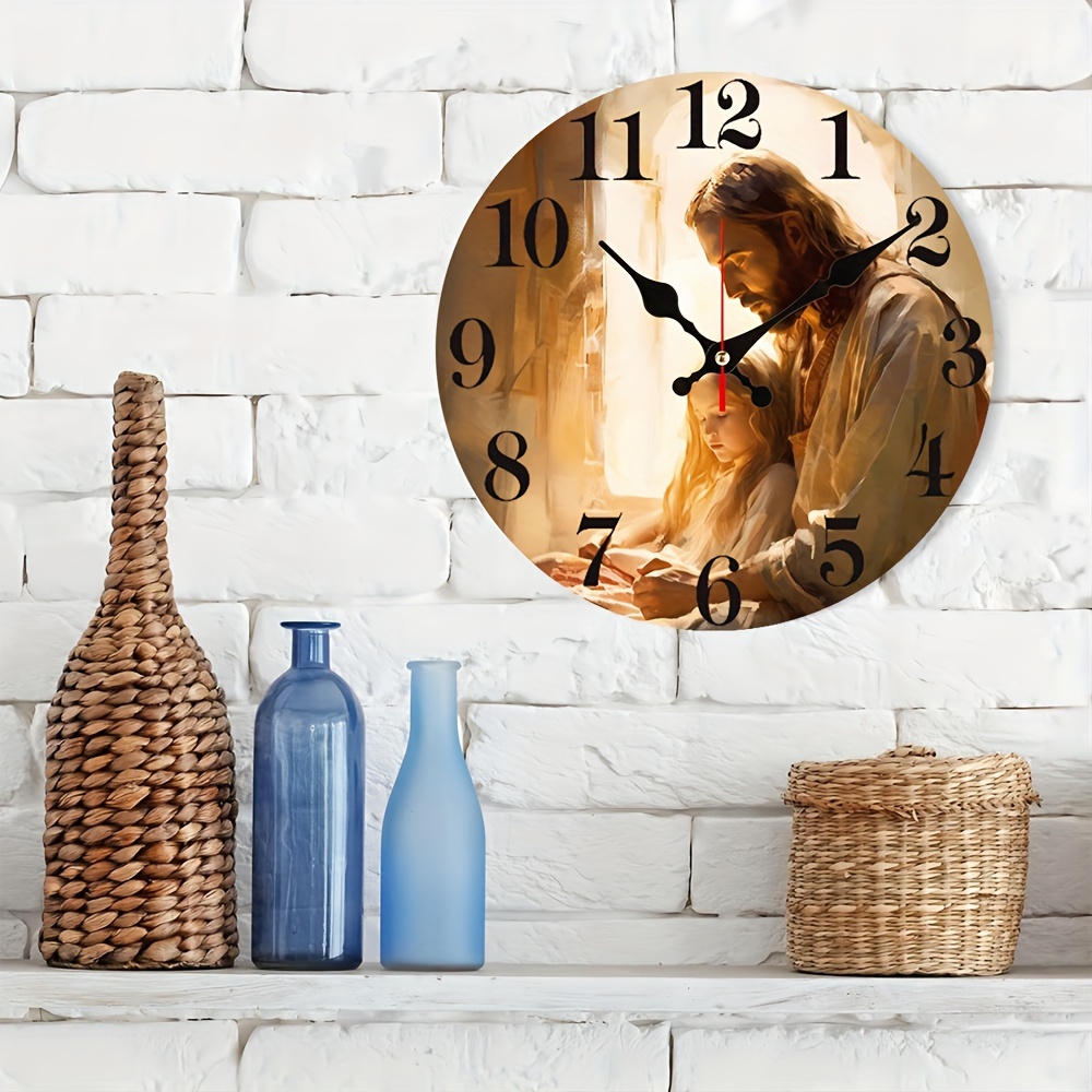Round Wall Clock Silent Non-ticking Clock, Home Decor For Living