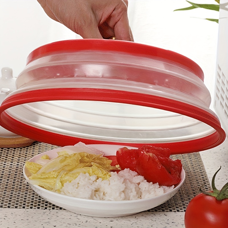 Microwave Splatter Silicone Cover Collapsible Steamer, Vented Multifunction  Splash Lid with Glass Dish Bowl Plate for Food Cooking Bacon Maker